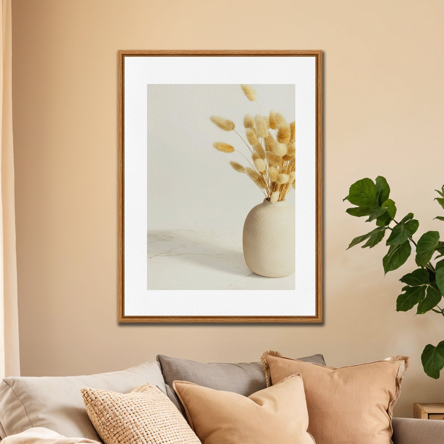 Quadro Em Tela Canvas Natureza Minimalista Plantas Secas