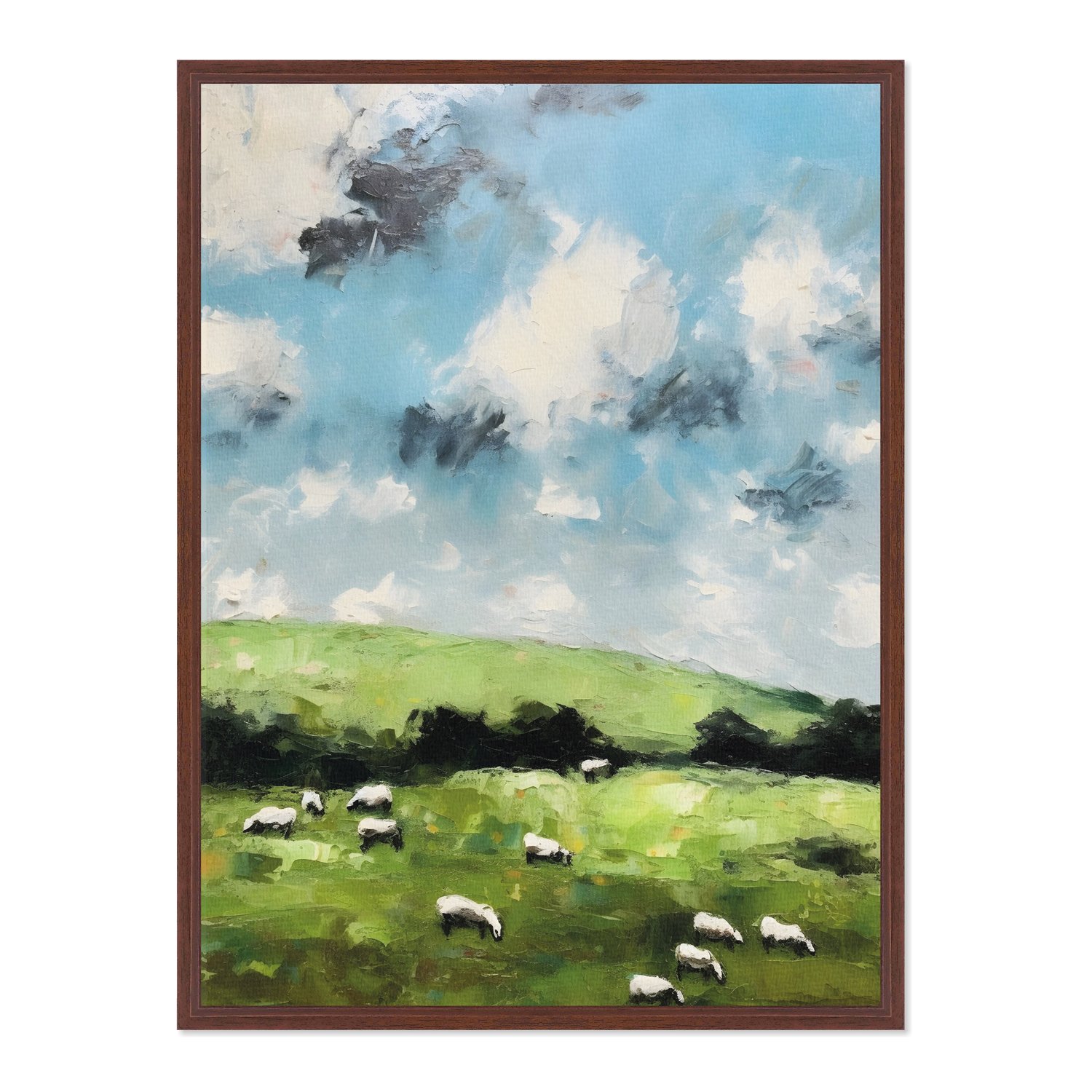 Quadro Em Tela Canvas Ovelhas E Pastagens Farmhouse