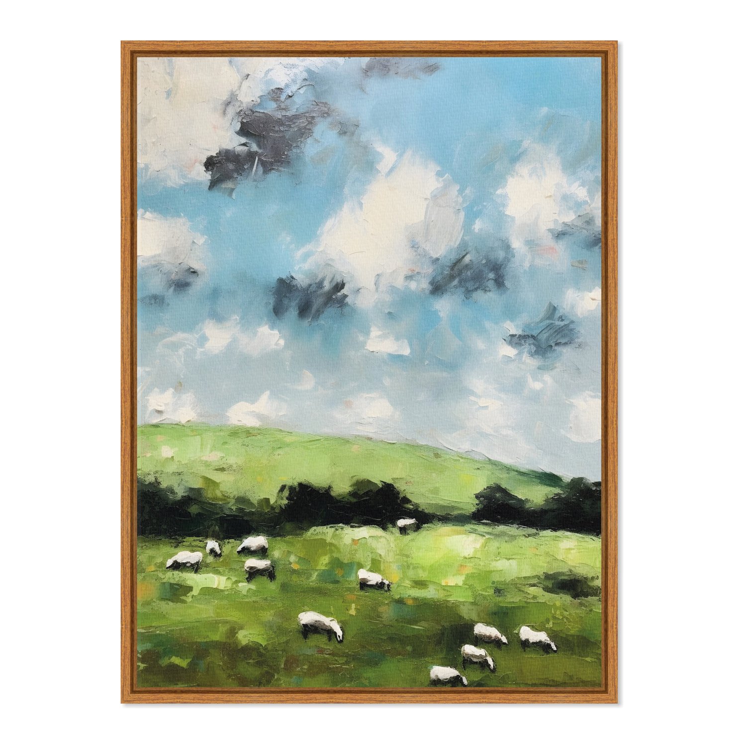 Quadro Em Tela Canvas Ovelhas E Pastagens Farmhouse