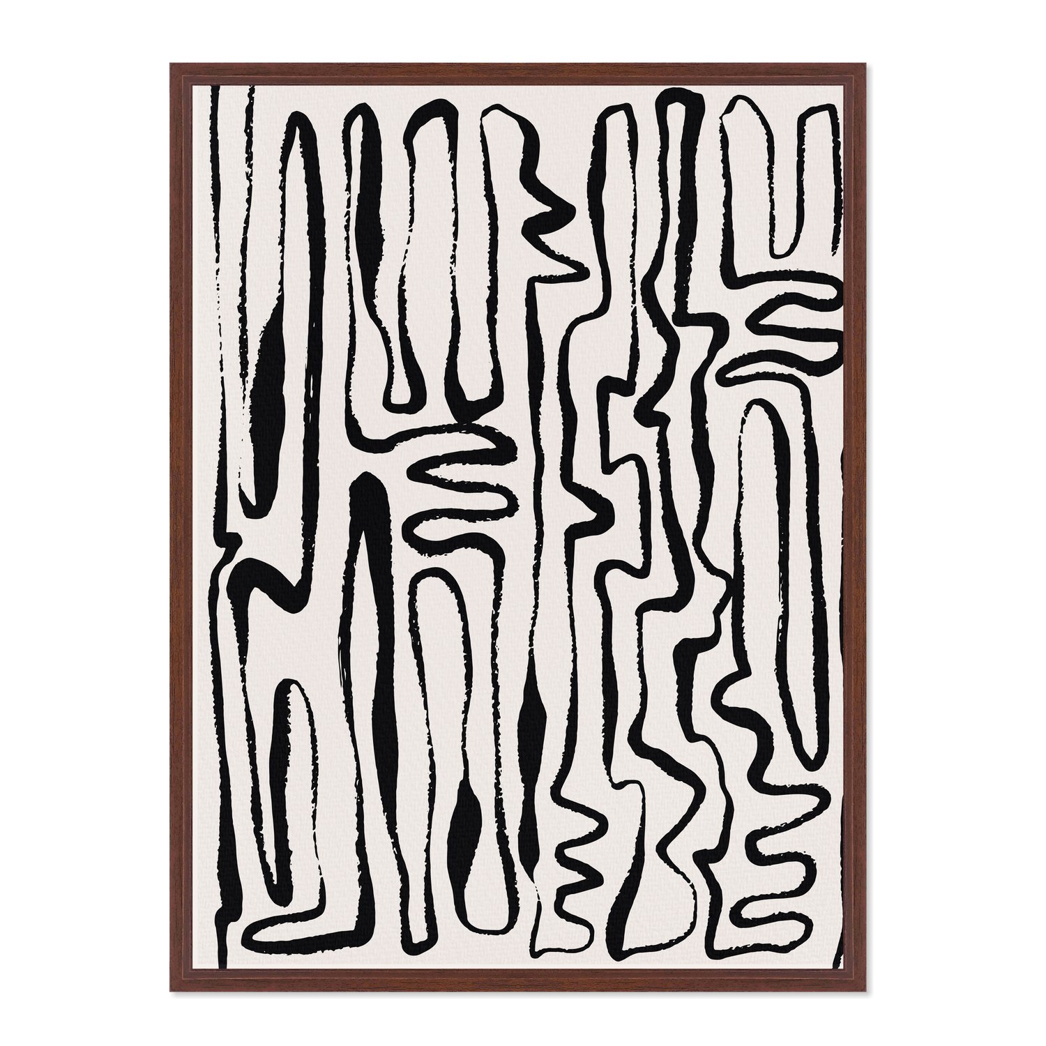 Quadro Em Tela Canvas Padrão Abstrato Minimalista Estilo Japandi