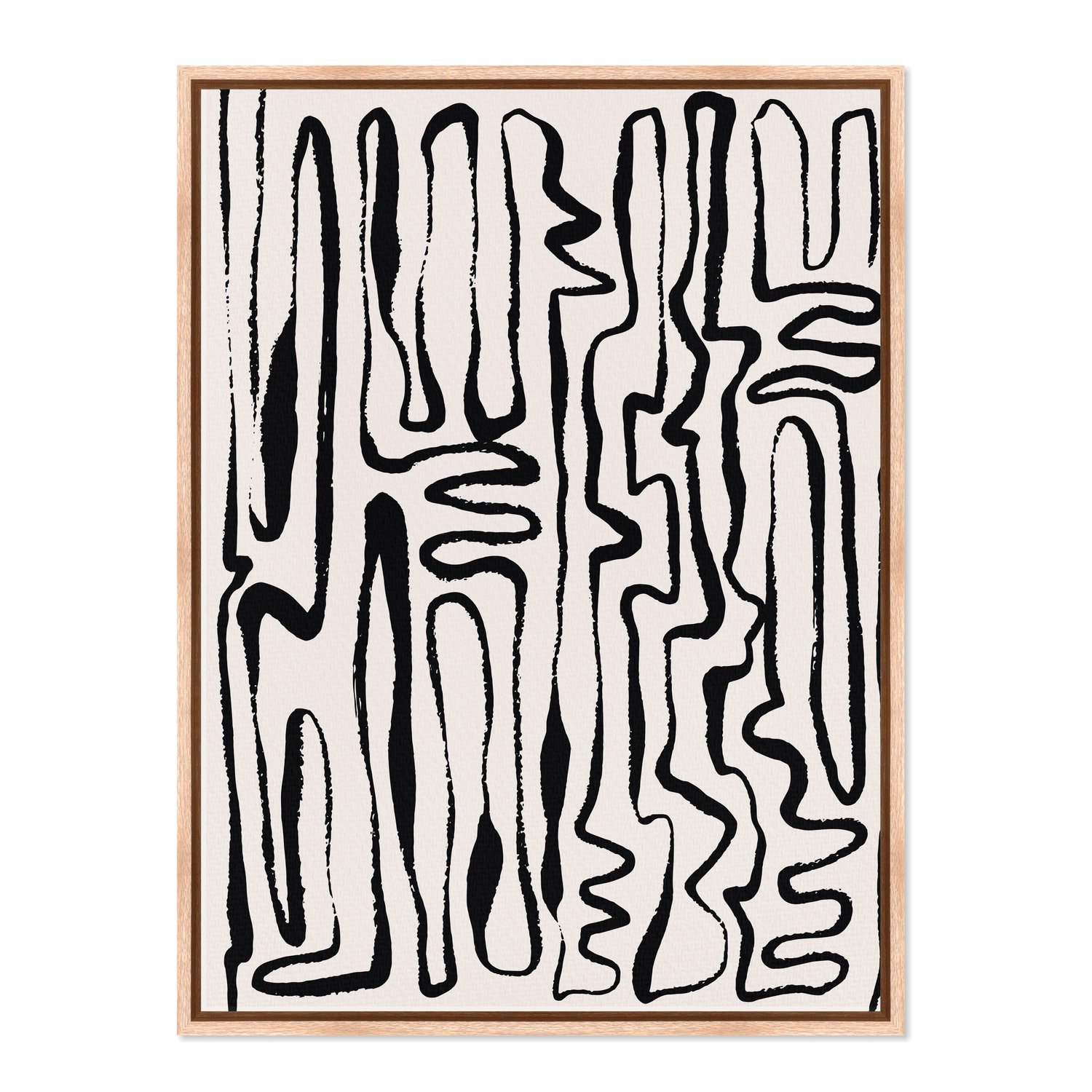 Quadro Em Tela Canvas Padrão Abstrato Minimalista Estilo Japandi