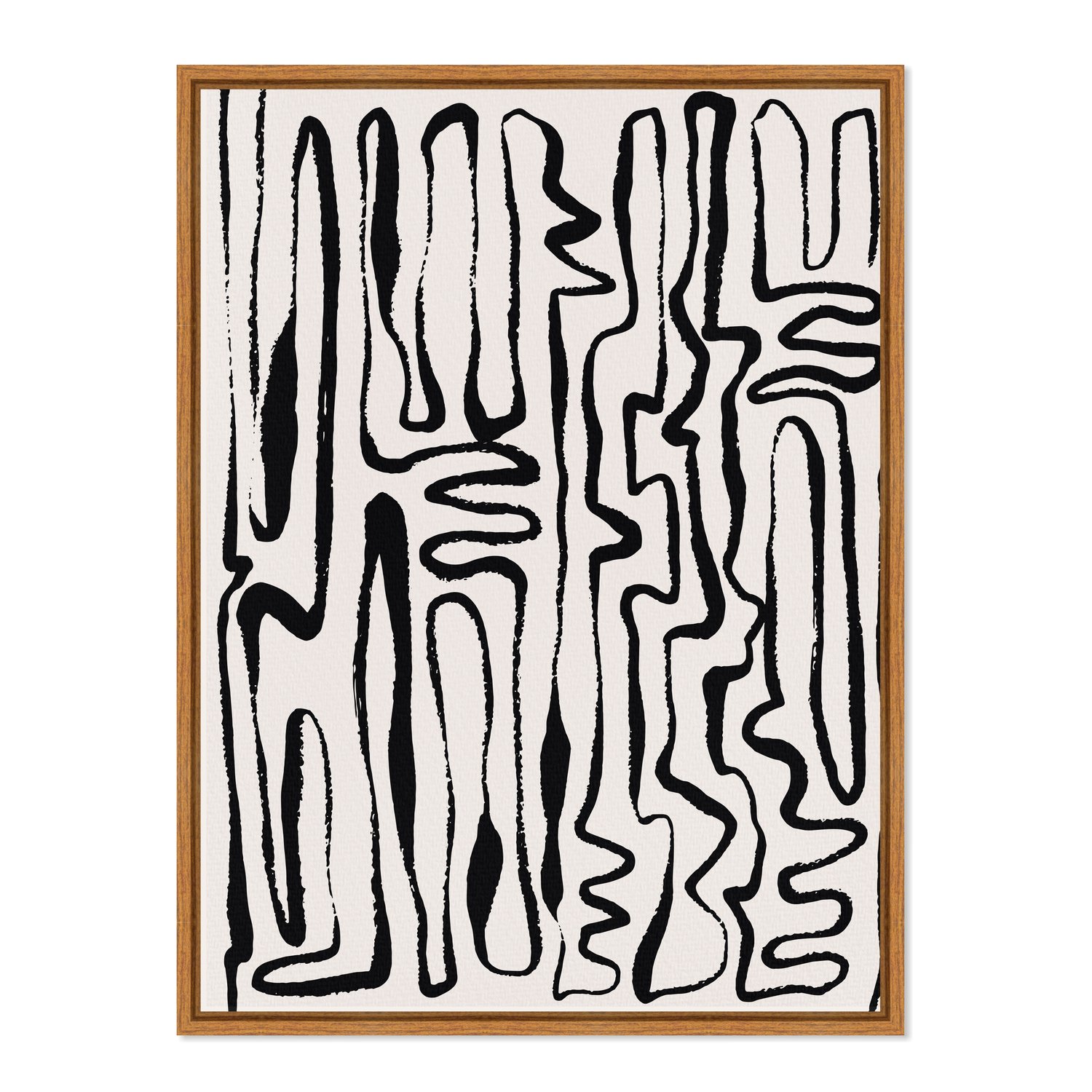 Quadro Em Tela Canvas Padrão Abstrato Minimalista Estilo Japandi
