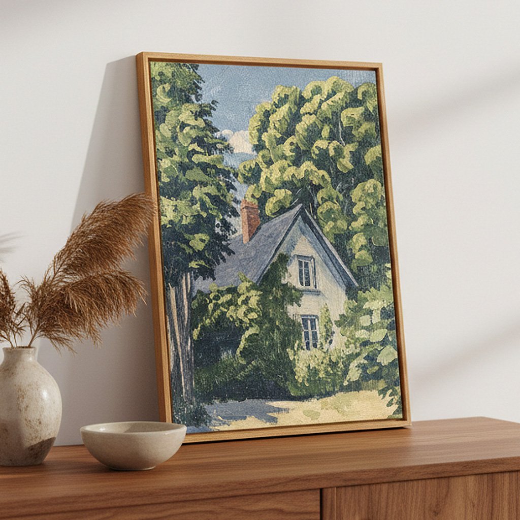 Quadro Em Tela Canvas Pintura Casa de Campo Estilo Modern Heritage