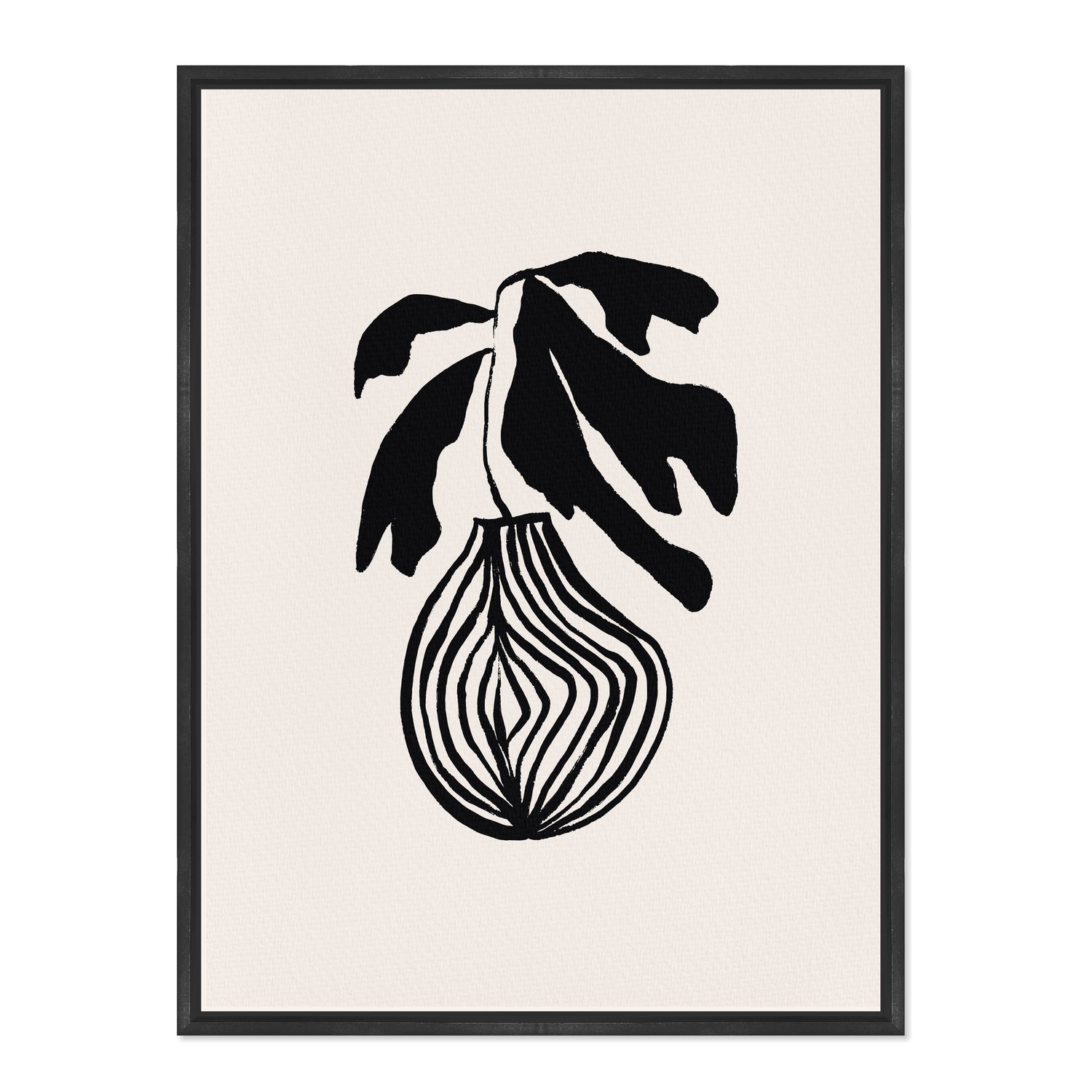 Quadro Em Tela Canvas Vaso De Planta Minimalista Japonês Estilo Japandi