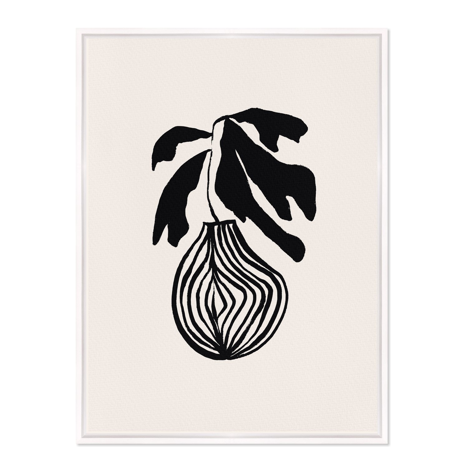 Quadro Em Tela Canvas Vaso De Planta Minimalista Japonês Estilo Japandi