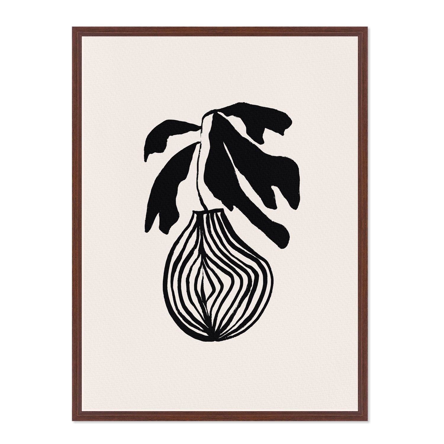 Quadro Em Tela Canvas Vaso De Planta Minimalista Japonês Estilo Japandi