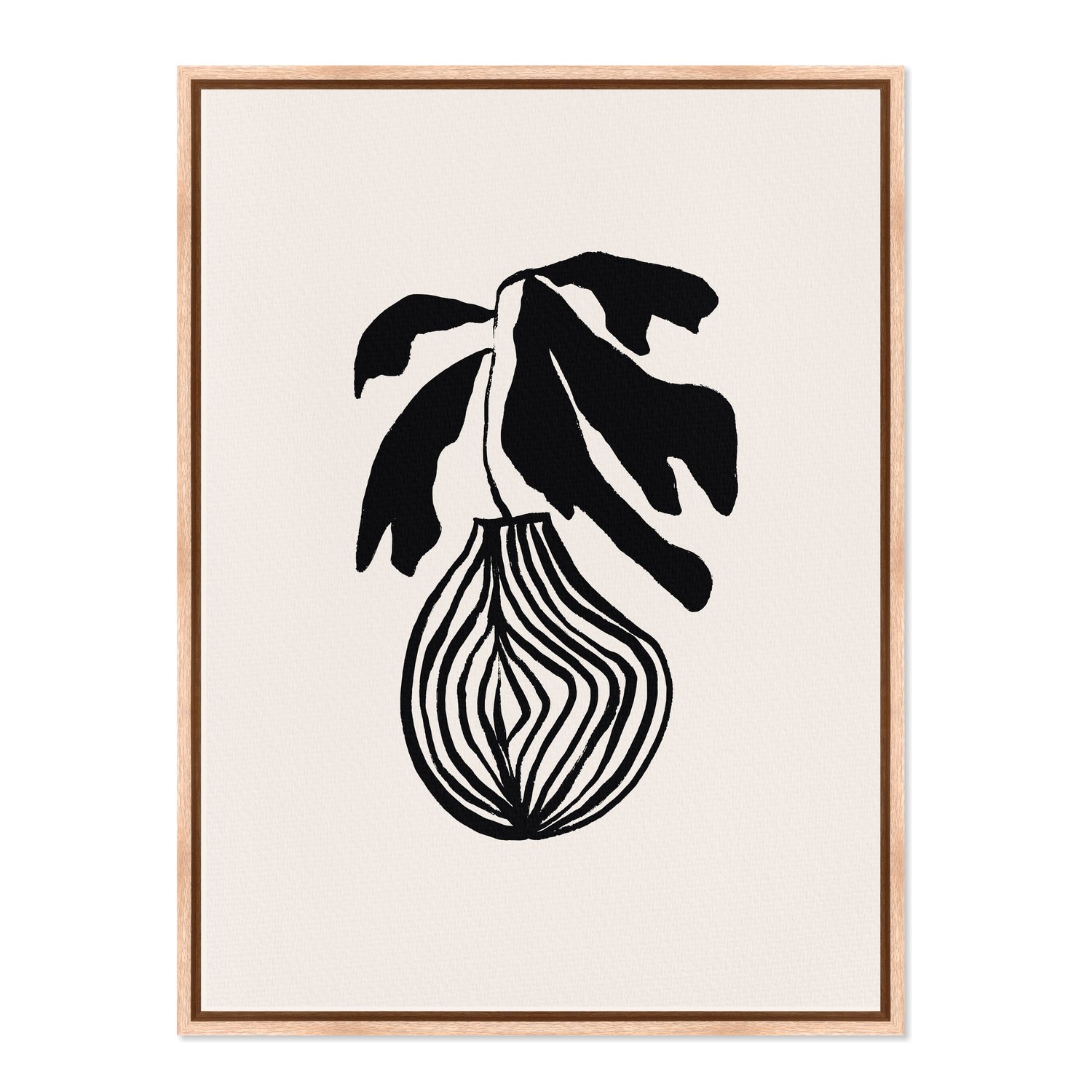 Quadro Em Tela Canvas Vaso De Planta Minimalista Japonês Estilo Japandi