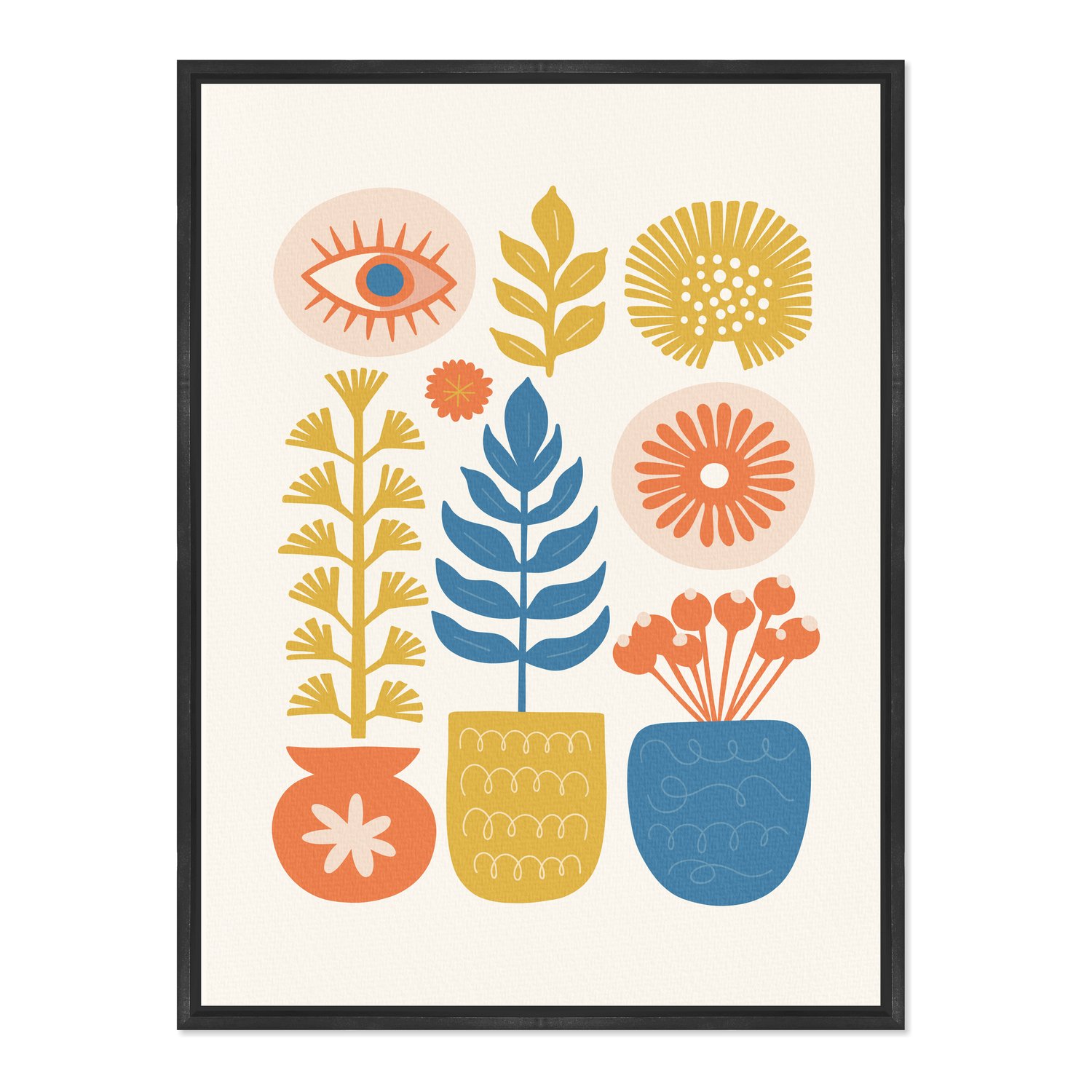 Quadro Em Tela Canvas Vasos Botânicos Estilo Modern Heritage