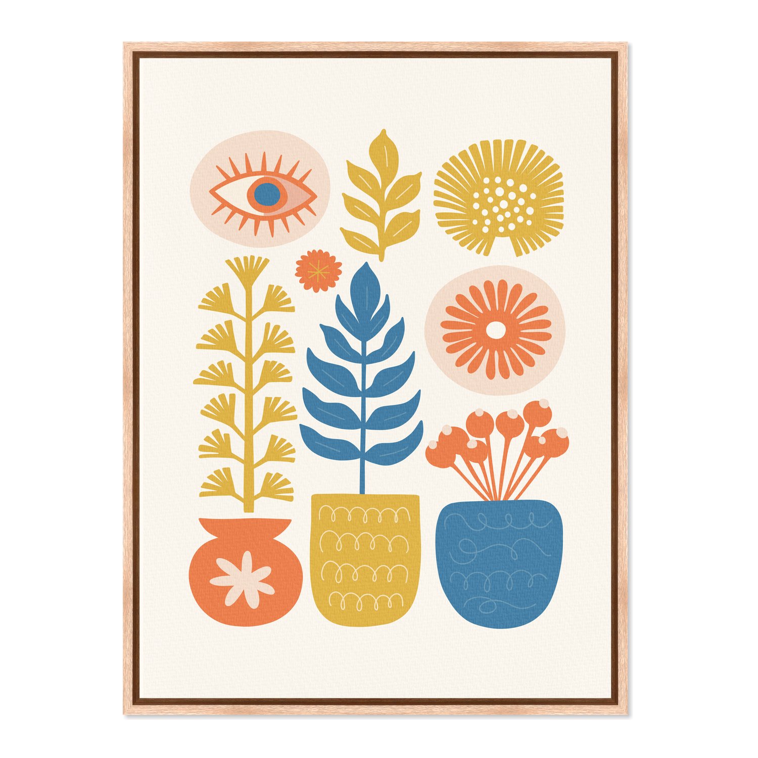 Quadro Em Tela Canvas Vasos Botânicos Estilo Modern Heritage
