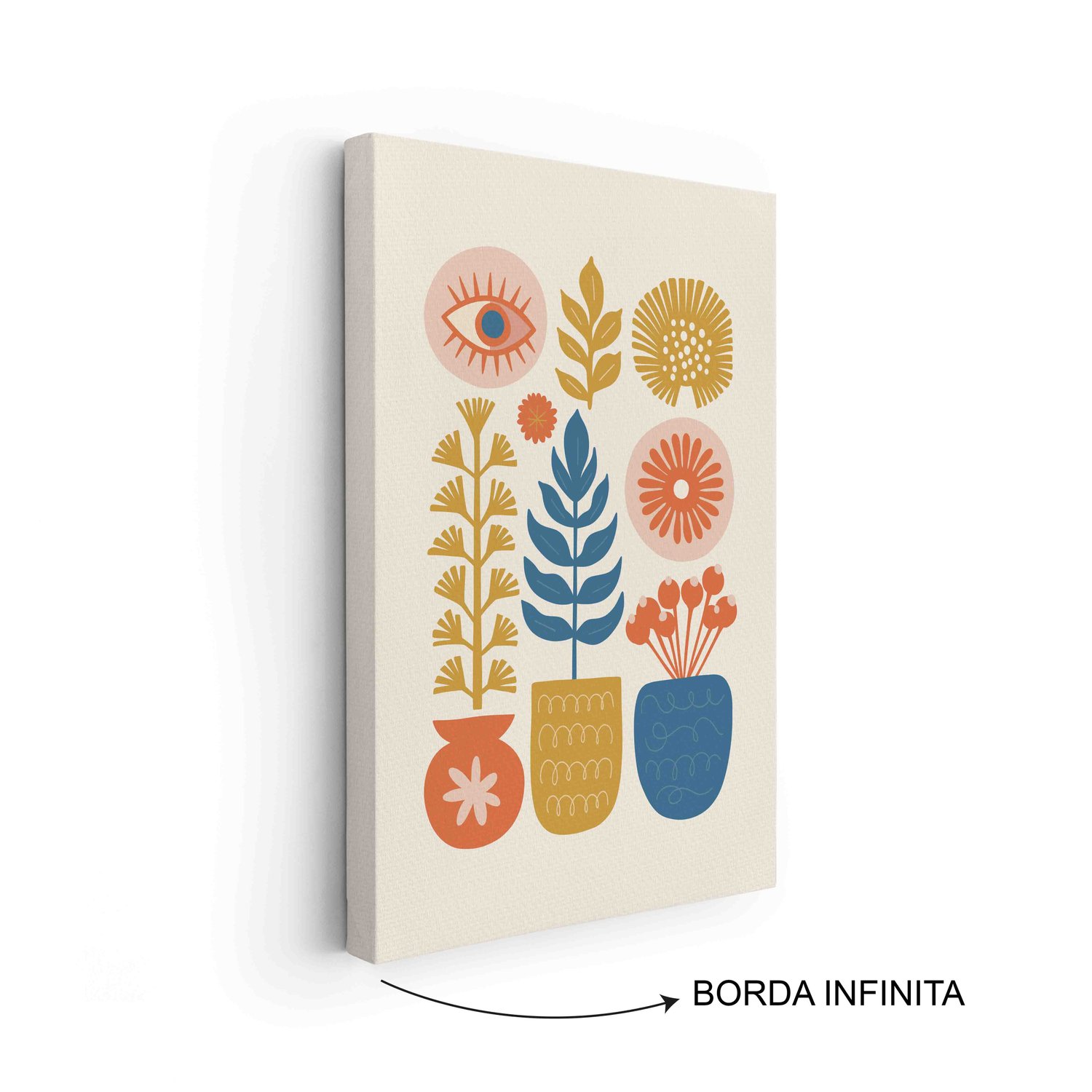 Quadro Em Tela Canvas Vasos Botânicos Estilo Modern Heritage