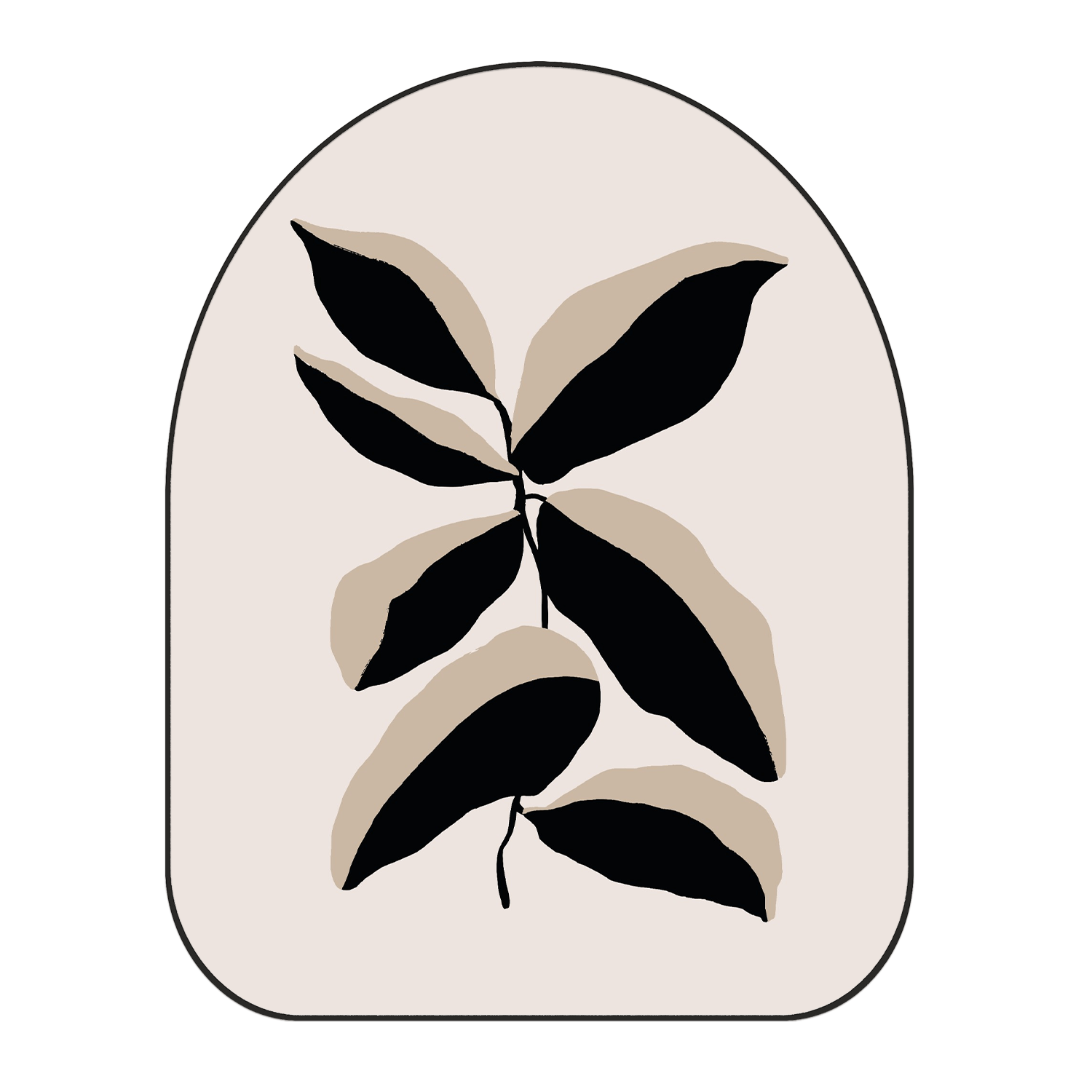 Quadro Orgânico Decorativo Folhagem Minimalista Estilo Japandi
