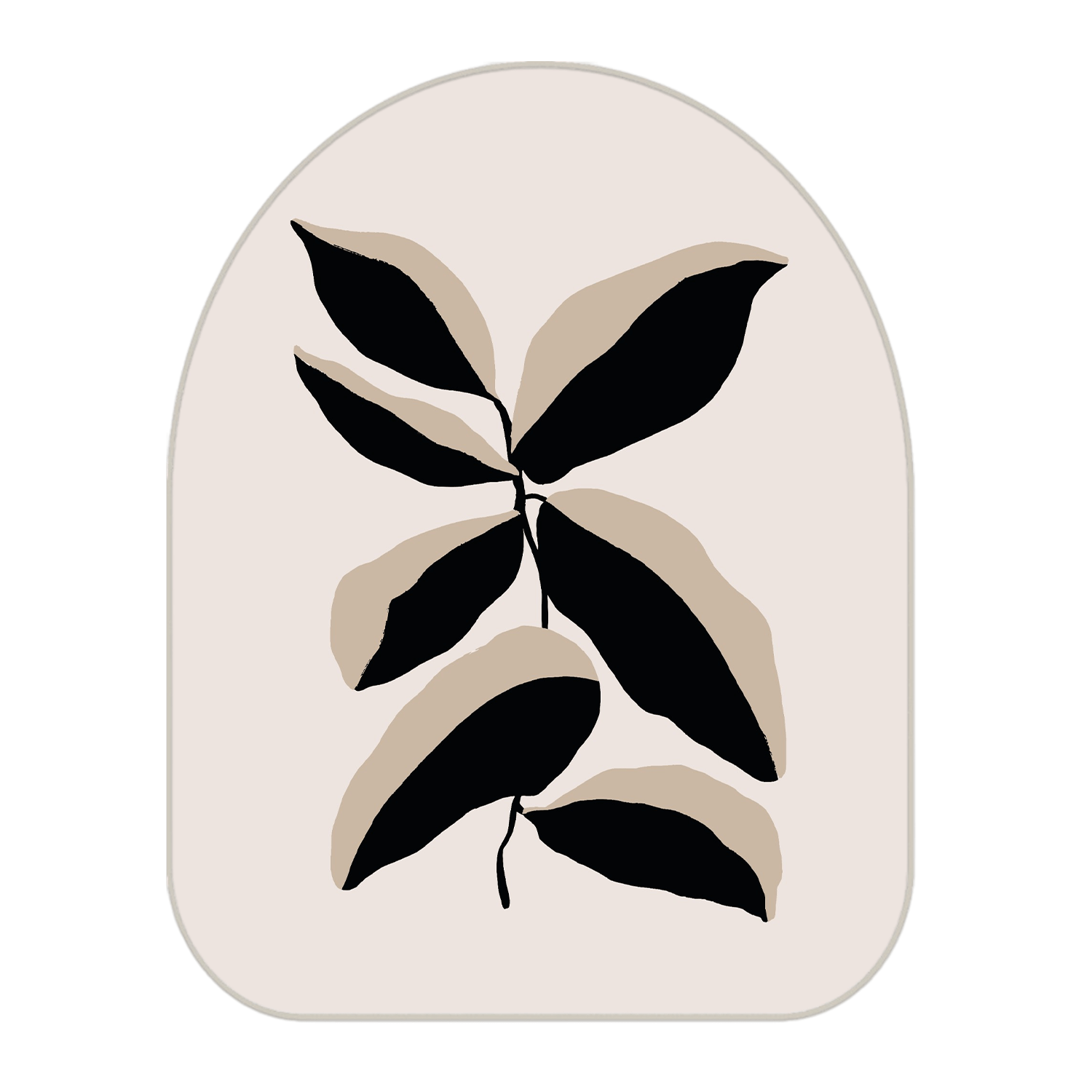Quadro Orgânico Decorativo Folhagem Minimalista Estilo Japandi
