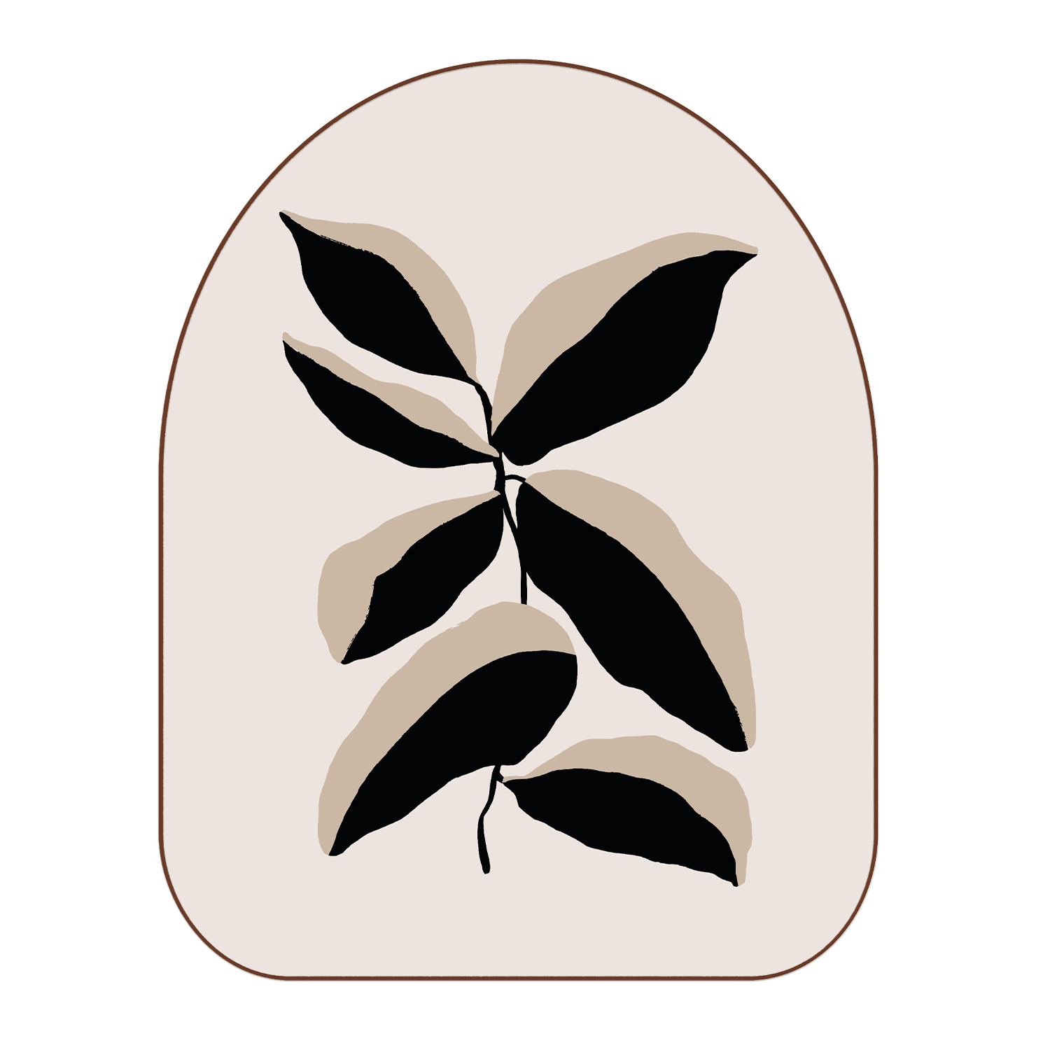 Quadro Orgânico Decorativo Folhagem Minimalista Estilo Japandi