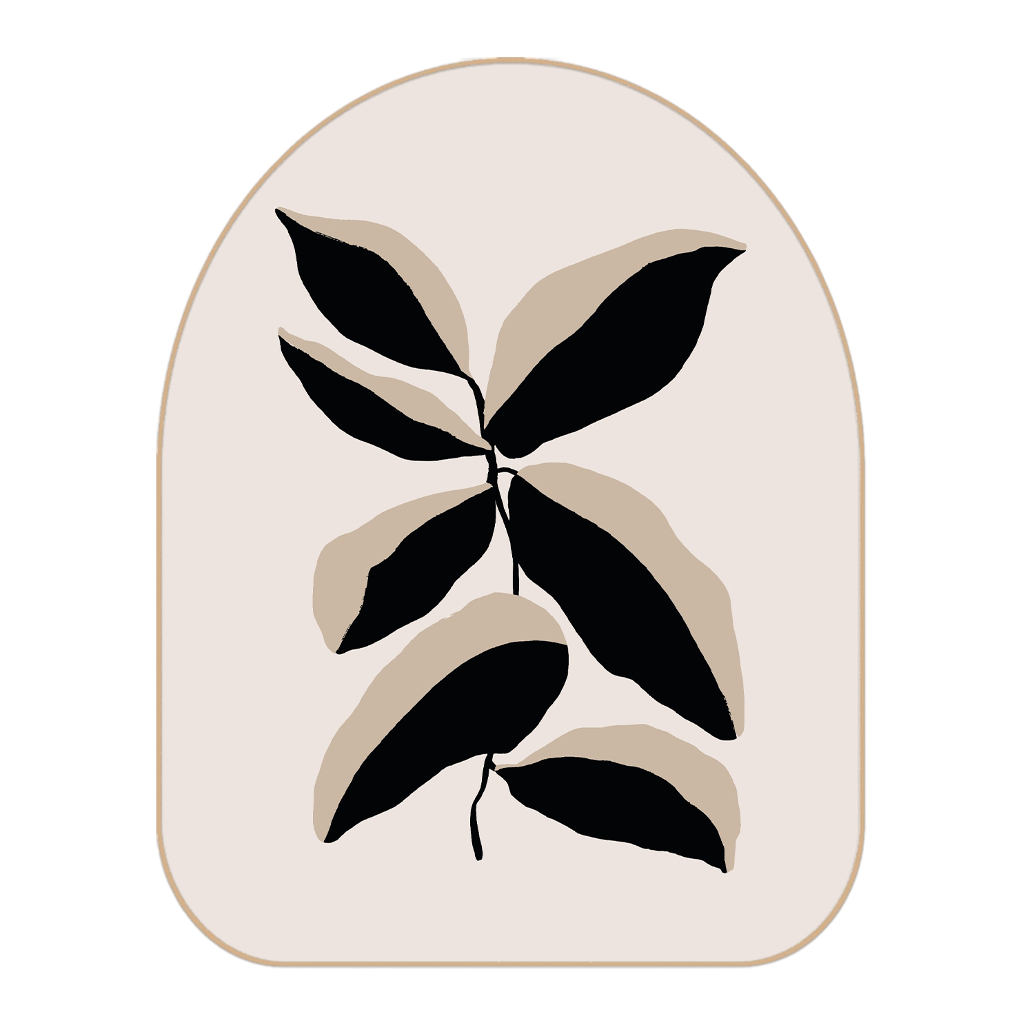 Quadro Orgânico Decorativo Folhagem Minimalista Estilo Japandi
