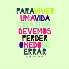 Placa Decorativa Frase "Para Viver Uma Vida Criativa..." Placa Decorativa Frase "Para Viver Uma Vida Criativa..."