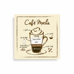 Placa Decorativa em Metal Quadro Cafe Mocha - GEGUTON Placa Decorativa em Metal Quadro Cafe Mocha - GEGUTON
