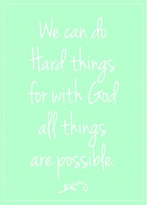 Placa Decorativa Frase We Can do Hard Things for With God all Things are Possible Placa Decorativa Frase We Can do Hard Things for With God all Things are Possible