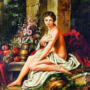 Placa Decorativa Pintura de Mulher Placa Decorativa Pintura de Mulher