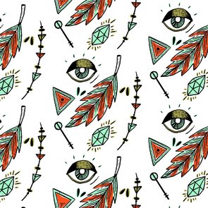 Placa Decorativa Olhos, Penas e Diamantes Placa Decorativa Olhos, Penas e Diamantes