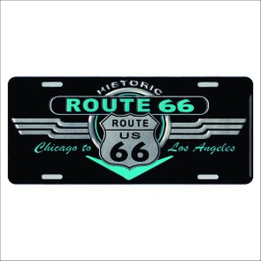 Placa Decorativa Vintage de Carro em Mdf - Route US 66 Placa Decorativa Vintage de Carro em Mdf - Route US 66