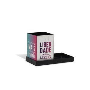 Porta Lápis Aço Empoderamento - Decoração - GEGUTON Porta Lápis Aço Empoderamento - Decoração - GEGUTON