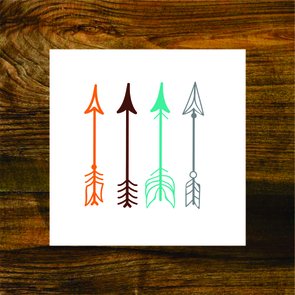 Placa Decorativa Flechas Abstratas e Coloridas Placa Decorativa Flechas Abstratas e Coloridas