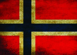 Placa Decorativa Bandeira da Noruega Vintage Placa Decorativa Bandeira da Noruega Vintage