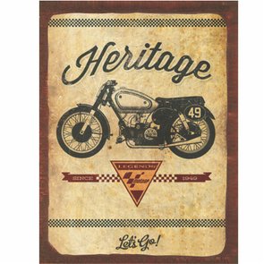 Placa Decorativa Moto Heritage Placa Decorativa Moto Heritage