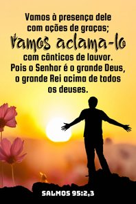 Placa Decorativa Bíblico Salmos 95:2,3 Placa Decorativa Bíblico Salmos 95:2,3