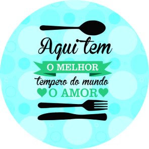 Placa Decorativa Redonda Frase Aqui Tem o Melhor Tempero do Mundo Placa Decorativa Redonda Frase Aqui Tem o Melhor Tempero do Mundo