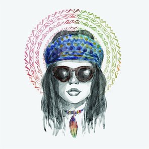 Placa Decorativa Gravura Mulher Colorida Placa Decorativa Gravura Mulher Colorida