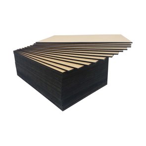 Chapa de MDF A3 3mm P/ Placas Decorativas Kit c/ 50un 29,7x42cm com Lateral Preta Chapa de MDF A3 3mm P/ Placas Decorativas Kit c/ 50un 29,7x42cm com Lateral Preta