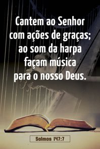 Placa Decorativa Bíblico Salmos 147:7 Placa Decorativa Bíblico Salmos 147:7