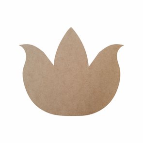 Aplique de Mdf 3mm para Artesanato em Forma de Flor de Lótus Aplique de Mdf 3mm para Artesanato em Forma de Flor de Lótus