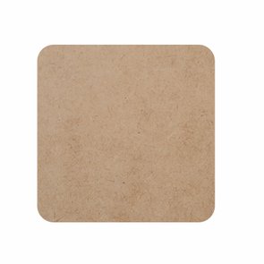 Aplique de Mdf 3mm para Artesanato em Forma de Quadrado com os Cantos Arredondados Aplique de Mdf 3mm para Artesanato em Forma de Quadrado com os Cantos Arredondados