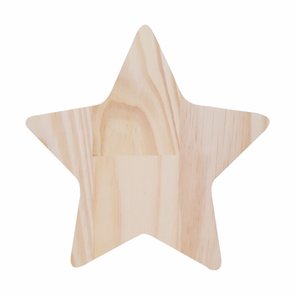 Tábua de Pinus Recortada para Artesanato em Forma de Estrela Tábua de Pinus Recortada para Artesanato em Forma de Estrela