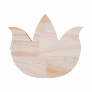 Tábua de Pinus Recortada para Artesanato em Forma de Flor de Lótus Tábua de Pinus Recortada para Artesanato em Forma de Flor de Lótus