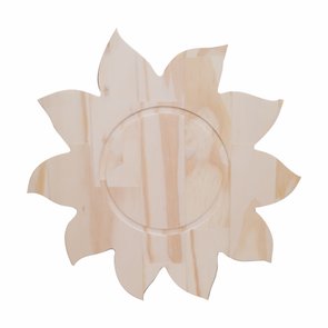 Tábua de Pinus Recortada para Artesanato em Forma de Sol Tábua de Pinus Recortada para Artesanato em Forma de Sol