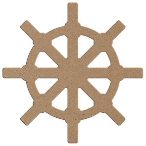 Aplique em Forma de Leme Barco em Mdf Aplique em Forma de Leme Barco em Mdf