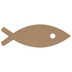 Aplique em Forma de Peixe em Mdf Aplique em Forma de Peixe em Mdf