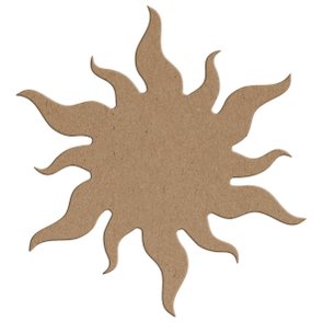 Aplique em Forma de Sol em Mdf Aplique em Forma de Sol em Mdf