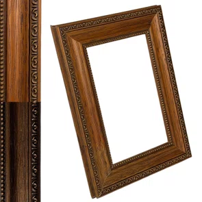 Armação Personalizada de Moldura de Madeira Clássica com Detalhes Gravadospara Quadros e Fotos - 3,2x1,5