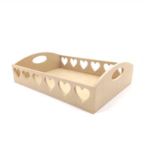 Bandeja Coração em MDF Cru 25x35cm - cnc18 Bandeja Coração em MDF Cru 25x35cm - cnc18