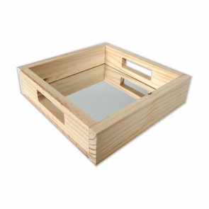 Bandeja Espelhada Decorativa de Café da Manhã com Alça Reta Bandeja Espelhada Decorativa de Café da Manhã com Alça Reta