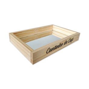 Bandeja Espelhada Decorativa de Café da Manhã com Frase - Cantinho do Café Bandeja Espelhada Decorativa de Café da Manhã com Frase - Cantinho do Café