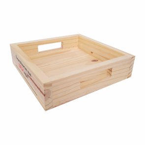 Bandeja Decorativa Personalizada em Madeira de Pinus com Alça Reta e Gravação a Laser ou Impressão UV - 28x28x7cm Bandeja Decorativa Personalizada em Madeira de Pinus com Alça Reta e Gravação a Laser ou Impressão UV - 28x28x7cm