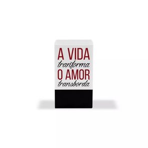 Porta Lapis - A Vida Transforma O Amor Transborda - Decoração - GEGUTON Porta Lapis - A Vida Transforma O Amor Transborda - Decoração - GEGUTON