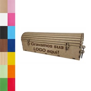 Caixa Baú Personalizada com Gravação a Laser ou Impressão UV em Mdf 3mm - 32,5x10,5x9,5cm Caixa Baú Personalizada com Gravação a Laser ou Impressão UV em Mdf 3mm - 32,5x10,5x9,5cm