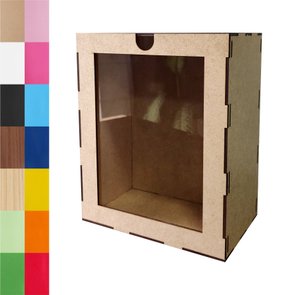 Caixa em Mdf 3mm com Tampa em Ps Cristal Transparente Caixa em Mdf 3mm com Tampa em Ps Cristal Transparente