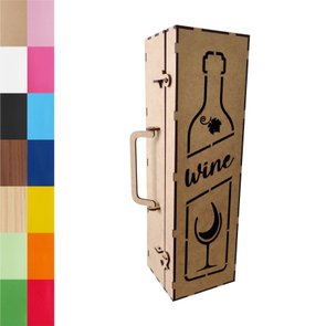 Caixa em Mdf 3mm para Vinho - 32,5x9,5x9 Caixa em Mdf 3mm para Vinho - 32,5x9,5x9